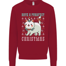 Cats Have a Purrfect Christmas Funny Xmas Kids Sweatshirt Jumper Red