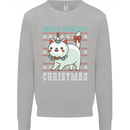 Cats Have a Purrfect Christmas Funny Xmas Kids Sweatshirt Jumper Sports Grey