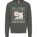 Cats Have a Purrfect Christmas Funny Xmas Kids Sweatshirt Jumper Storm Grey