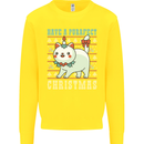Cats Have a Purrfect Christmas Funny Xmas Kids Sweatshirt Jumper Yellow