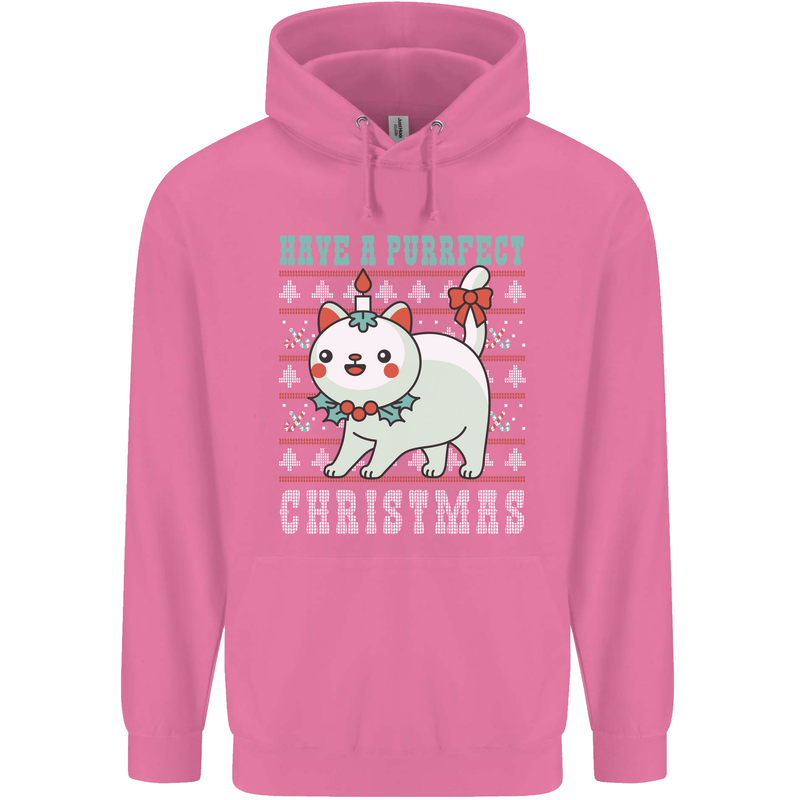 Cats Have a Purrfect Christmas Funny Xmas Mens 80% Cotton Hoodie Azelea
