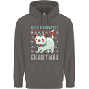Cats Have a Purrfect Christmas Funny Xmas Mens 80% Cotton Hoodie Charcoal