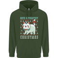 Cats Have a Purrfect Christmas Funny Xmas Mens 80% Cotton Hoodie Forest Green