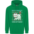 Cats Have a Purrfect Christmas Funny Xmas Mens 80% Cotton Hoodie Irish Green