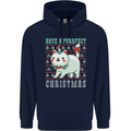 Cats Have a Purrfect Christmas Funny Xmas Mens 80% Cotton Hoodie Navy Blue