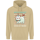 Cats Have a Purrfect Christmas Funny Xmas Mens 80% Cotton Hoodie Sand