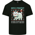 Cats Have a Purrfect Christmas Funny Xmas Mens Cotton T-Shirt Tee Top Black