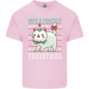 Cats Have a Purrfect Christmas Funny Xmas Mens Cotton T-Shirt Tee Top Light Pink