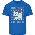Cats Have a Purrfect Christmas Funny Xmas Mens Cotton T-Shirt Tee Top Royal Blue