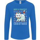 Cats Have a Purrfect Christmas Funny Xmas Mens Long Sleeve T-Shirt Royal Blue