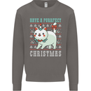 Cats Have a Purrfect Christmas Funny Xmas Mens Sweatshirt Jumper Charcoal