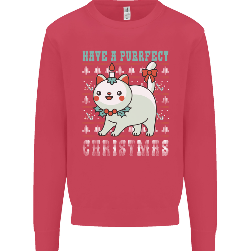 Cats Have a Purrfect Christmas Funny Xmas Mens Sweatshirt Jumper Heliconia