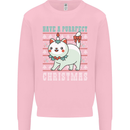 Cats Have a Purrfect Christmas Funny Xmas Mens Sweatshirt Jumper Light Pink