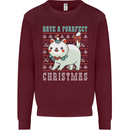 Cats Have a Purrfect Christmas Funny Xmas Mens Sweatshirt Jumper Maroon