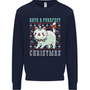 Cats Have a Purrfect Christmas Funny Xmas Mens Sweatshirt Jumper Navy Blue
