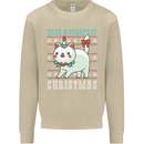Cats Have a Purrfect Christmas Funny Xmas Mens Sweatshirt Jumper Sand