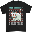 Cats Have a Purrfect Christmas Funny Xmas Mens T-Shirt Cotton Gildan Black