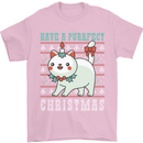 Cats Have a Purrfect Christmas Funny Xmas Mens T-Shirt Cotton Gildan Light Pink