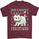 Cats Have a Purrfect Christmas Funny Xmas Mens T-Shirt Cotton Gildan Maroon