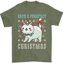 Cats Have a Purrfect Christmas Funny Xmas Mens T-Shirt Cotton Gildan Military Green