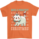 Cats Have a Purrfect Christmas Funny Xmas Mens T-Shirt Cotton Gildan Orange
