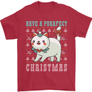 Cats Have a Purrfect Christmas Funny Xmas Mens T-Shirt Cotton Gildan Red