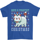 Cats Have a Purrfect Christmas Funny Xmas Mens T-Shirt Cotton Gildan Royal Blue