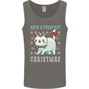 Cats Have a Purrfect Christmas Funny Xmas Mens Vest Tank Top Charcoal