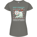 Cats Have a Purrfect Christmas Funny Xmas Womens Petite Cut T-Shirt Charcoal