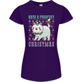 Cats Have a Purrfect Christmas Funny Xmas Womens Petite Cut T-Shirt Purple