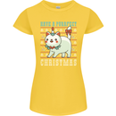 Cats Have a Purrfect Christmas Funny Xmas Womens Petite Cut T-Shirt Yellow