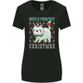 Cats Have a Purrfect Christmas Funny Xmas Womens Wider Cut T-Shirt Black