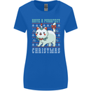 Cats Have a Purrfect Christmas Funny Xmas Womens Wider Cut T-Shirt Royal Blue