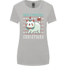Cats Have a Purrfect Christmas Funny Xmas Womens Wider Cut T-Shirt Sports Grey