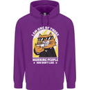 Cats I'm One of Those Morning People Funny Childrens Kids Hoodie Purple