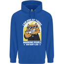 Cats I'm One of Those Morning People Funny Childrens Kids Hoodie Royal Blue