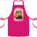 Cats I'm One of Those Morning People Funny Cotton Apron 100% Organic Pink