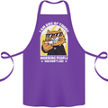 Cats I'm One of Those Morning People Funny Cotton Apron 100% Organic Purple