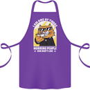 Cats I'm One of Those Morning People Funny Cotton Apron 100% Organic Purple