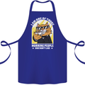 Cats I'm One of Those Morning People Funny Cotton Apron 100% Organic Royal Blue