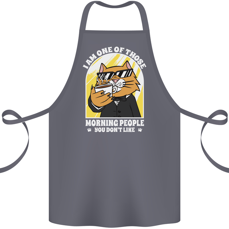 Cats I'm One of Those Morning People Funny Cotton Apron 100% Organic Steel