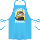Cats I'm One of Those Morning People Funny Cotton Apron 100% Organic Turquoise