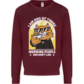 Cats I'm One of Those Morning People Funny Kids Sweatshirt Jumper Maroon