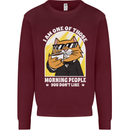 Cats I'm One of Those Morning People Funny Kids Sweatshirt Jumper Maroon