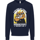 Cats I'm One of Those Morning People Funny Kids Sweatshirt Jumper Navy Blue