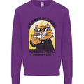 Cats I'm One of Those Morning People Funny Kids Sweatshirt Jumper Purple
