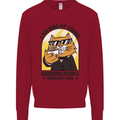 Cats I'm One of Those Morning People Funny Kids Sweatshirt Jumper Red