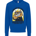 Cats I'm One of Those Morning People Funny Kids Sweatshirt Jumper Royal Blue