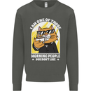 Cats I'm One of Those Morning People Funny Kids Sweatshirt Jumper Storm Grey