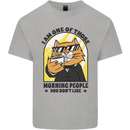 Cats I'm One of Those Morning People Funny Kids T-Shirt Childrens Sports Grey
